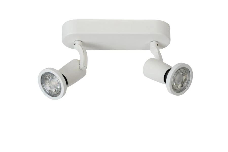 Lucide JASTER-LED - Plafondspot - LED - GU10 - 2x5W 2700K - Wit - uitgezet